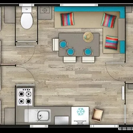 Zecamping 4 Etoiles Anime Piscine Couverte 1km Fitness Mobil-home Tv אתר קמפינג 4*